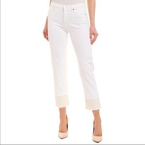 Hudson Zooey White High-rise Straight Crop Jeans